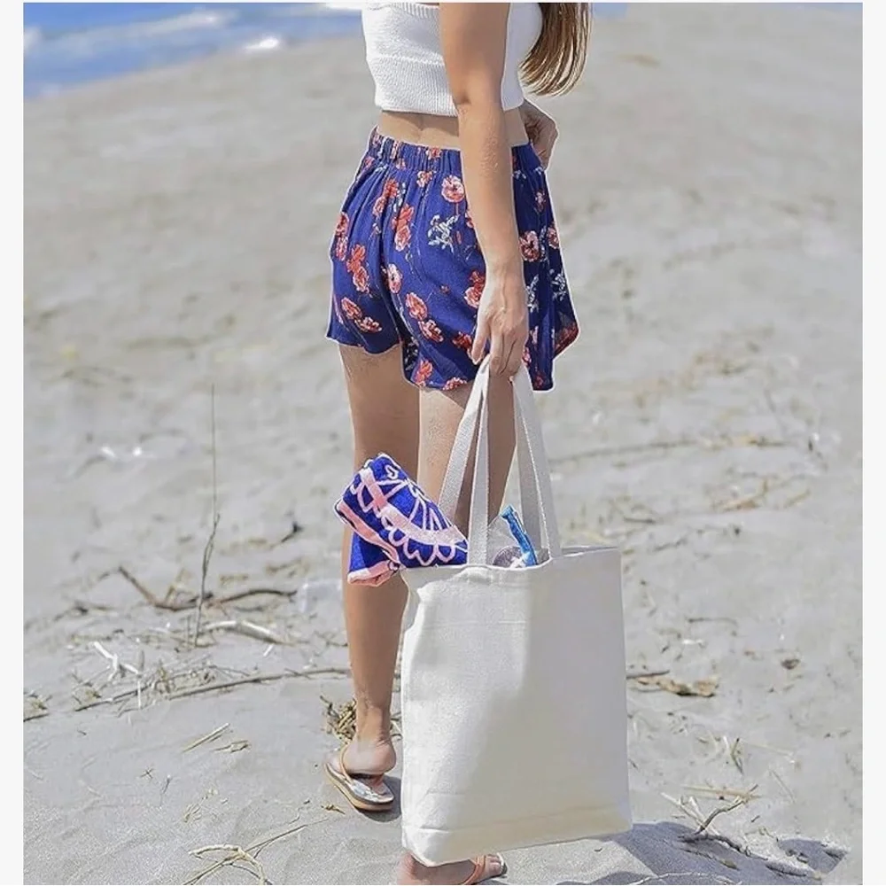 Cute Cow Canvas Tote with Leopard Bow Beige
Book Bag Groceries Beach Handmade - Picture 7 of 8